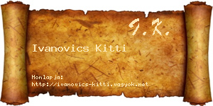 Ivanovics Kitti névjegykártya