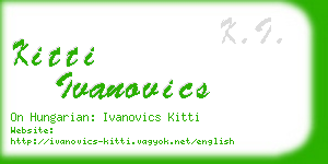 kitti ivanovics business card